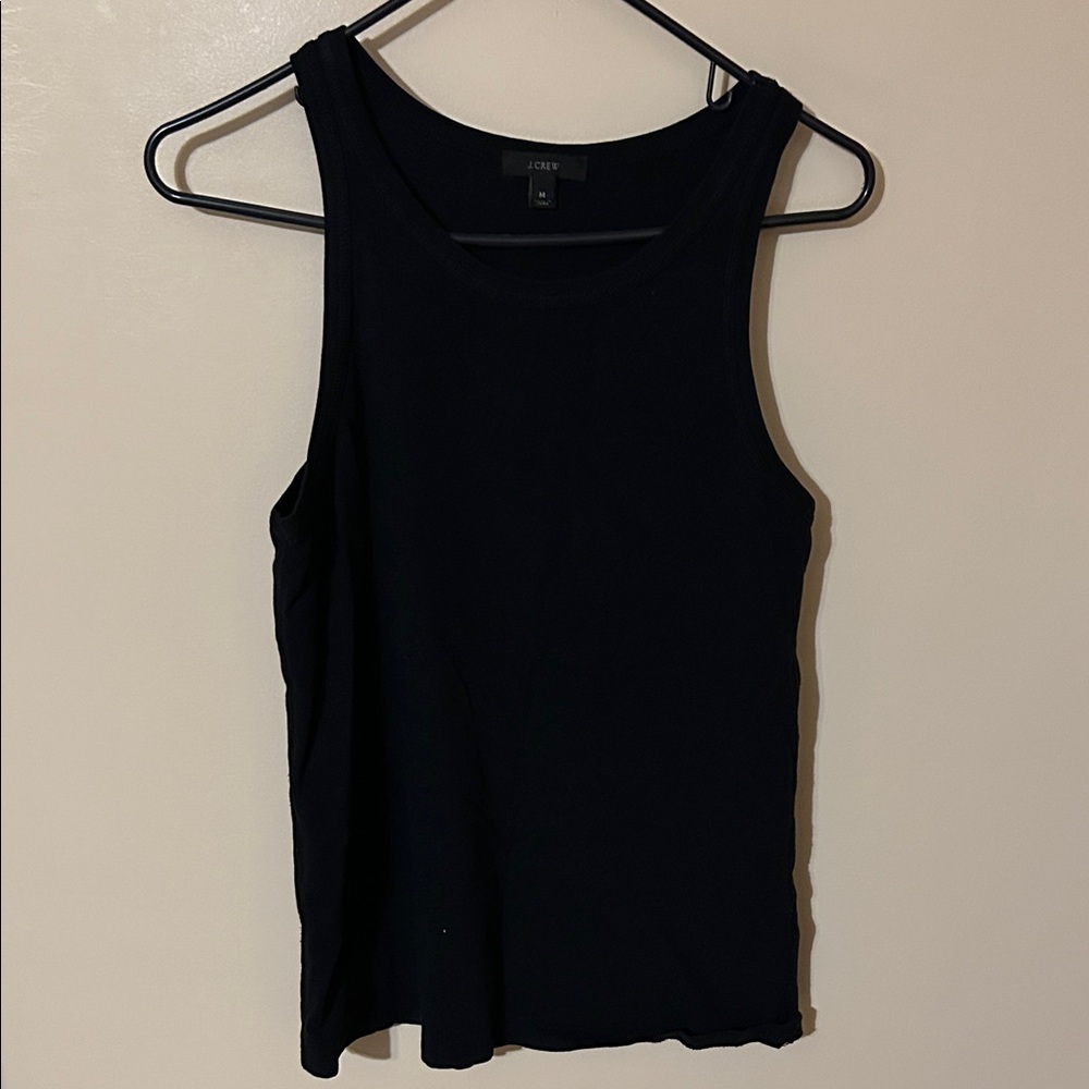 J. Crew Classic Black Tank Top 100% cotton size M